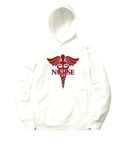 Pull unisexe infirmière symbole infirmier hommes femmes veste pull à capuche long - Photo 1/18