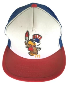   Olympics McDonald's Snapback Trucker Foam Mesh Hat Sam The Eagle 1984 NOS - Picture 1 of 6