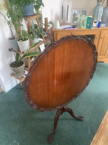 refurbished mahogany pie crust table Cover