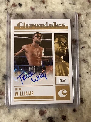 2023 Panini WWE Chronicles Trick Williams Signatures Base Auto NXT - Image 1 of 2