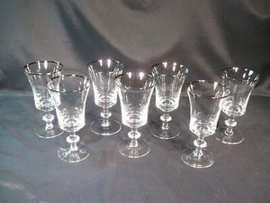 Juego de 7 copas de agua Gorham Crystal Primera Dama - Imagen 1 de 11