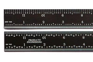 Regla/regla de maquinista rígida de acero cromado negro 5R de EE. UU. 6" 1/64, 1/32, 1/10, 1/100 - Imagen 1 de 1
