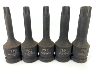 Pittsburgh ( 5 piece) CR-MO Torx Bits T45.57.50.55.60 1/2" Drive - Picture 1 of 7