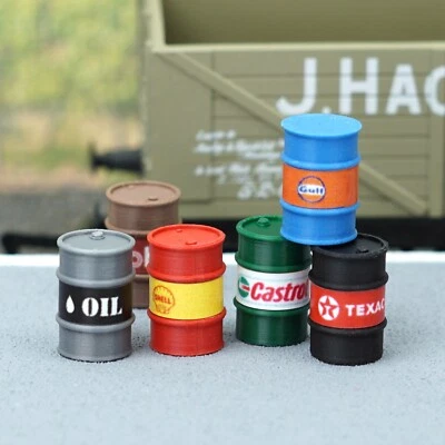 TINKERS MODELS Model Railway Oil Drums - OO Gauge Oil Barrels (Pack of 6) - 1:76 Hornby Scale