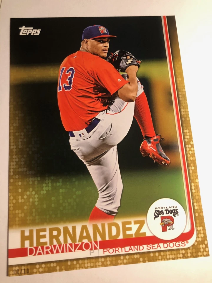 2019 Topps Pro Debut Jumbo 5x7 Darwinzon Hernandez Sea Dogs 185 02/10 - Image 1 of 1