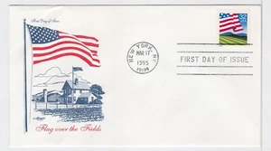 TurtlesTradingPost- Flag Over Field 1995- #2919 FDC Artmaster Cachet - Picture 1 of 2