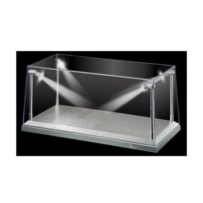 King Creation Silver LED Display Case 35.5 x 15.6 x 16CM For 1:18 Model Toy  Car - Image 1 of 2