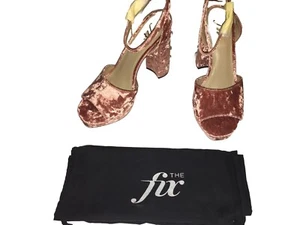 The Fix Women's Genevieve Platform Sandal with Pearl Embellished Heel Sz 8 B(M) - Picture 1 of 11
