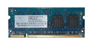 Nanya NT256T64UH4A1FN-3c 256mbx2 Pc2-5300S-555-12-C2 256MB 1RX16.667 LAPTOP RAM - Picture 1 of 1