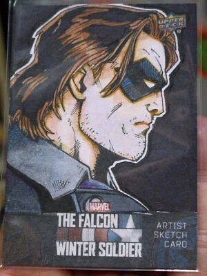 Tarjeta de boceto UD Upper Deck Falcon Winter Soldier 2020 - Seth Ismart 1/1 A Foto 1 de 3