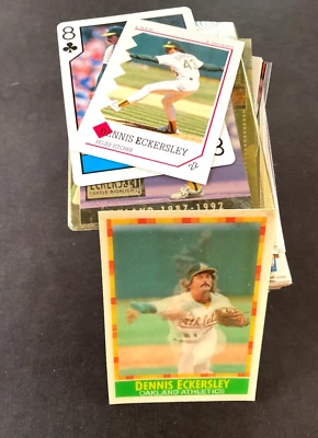 Lote de (123) Dennis Eckersley Topps Fleer 3d Odd Ball UD Donruss A's Red Sox Salón de la fama Foto 1 de 4