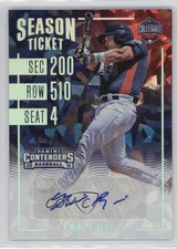 2016 Panini Elite Extra Edition Season Ticket Cracked Ice /24 Mike Rivera Auto