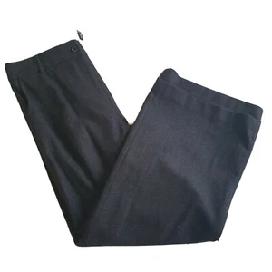 Lovete NWT Women's Size XL Dark Grey Wide Leg Lined Wool Pants AF08 - Picture 1 of 8