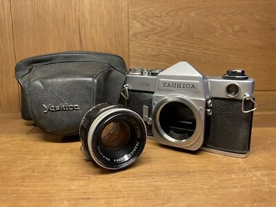 *Near Mint : TOMIOKA* Yashica Auto Yashinon 5cm 50mm F/2 Lens w/ J-3 Camera /JPN - Image 1 of 4