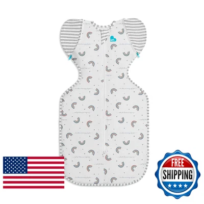 Love to Dream Swaddle Up Transition 拉链翅膀 1.0 TOG 13-19 磅 彩虹 — 第 1/4 张图片
