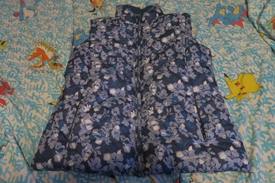 Chaleco acolchado floral cremallera completa plumón de ganso premium Eddie Bauer talla grande empaquetable Foto 1 de 4