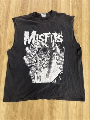 Vintage Horror Punk Misfits PUSHEAD Cut Sleeve XL Shirt Black Delta Pro Weight - Image 1 of 4