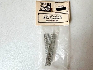 Tichy Train #3006 HO Scale Stake Pockets-ARA Standard (32 pcs)- NOS - Picture 1 of 3