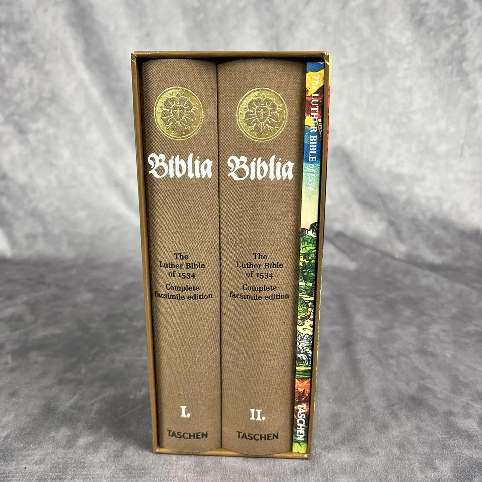 The Luther Bible 1534 Taschen 2 Volume Hardcover Facsimile Cranach Art German Bo Foto 1 de 4