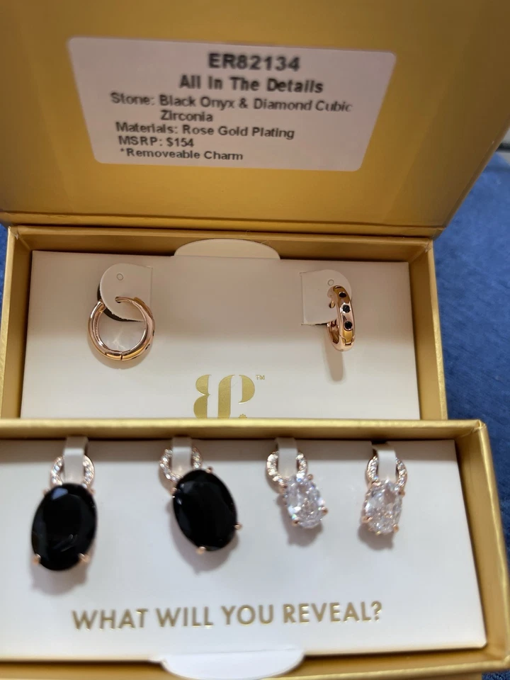 Aros con encanto Bomb Party "Todo en los detalles" ER82134 - Chapado en oro rosa Foto 1 de 1