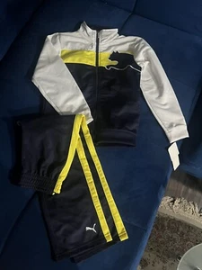 New Beautiful Puma Boy's 2Pc Set Size 7 Color Dark Blue White - Picture 1 of 4