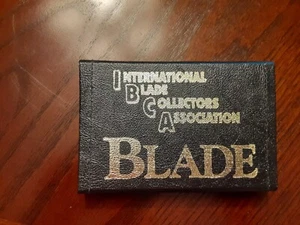 VTG. IBCA BLADE BLACK LEATHER W/RED VELVET INTERIOR KNIFE HOLDER ONLY NO KNIVES - Picture 1 of 13