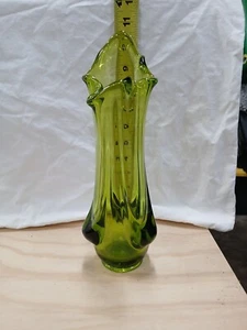 Vtg Viking Emerald Green Art Glass Drape Vase 10 Inch tall,Rare Deco - Picture 1 of 5