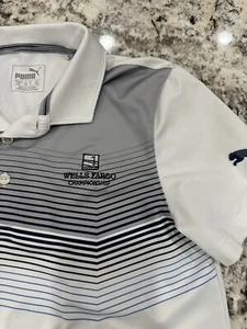 Puma Wells Fargo Championship Golf Blue Stripe Youth Stay Dry Size 7 8 Small - Picture 1 of 9