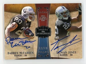 2011 Topps Five Star Darren McFadden Taiwan Jones #FSSC-MJ Dual Auto /10 - Picture 1 of 2