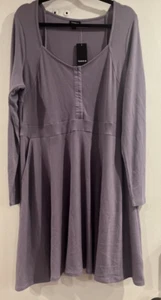 Torrid Dress Women's 2X Purple Dusk Mini Waffle Skater NWT - Picture 1 of 12