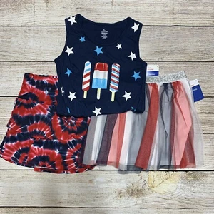 girls size 4/5 Lot Of Clothes. All NWT! Patriotic Bundle. 4th Of July - Picture 1 of 5