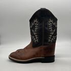 Cody James RYDER Brown Blue Leather Square Toe Western Boots Boy’s Size 3.0 - D