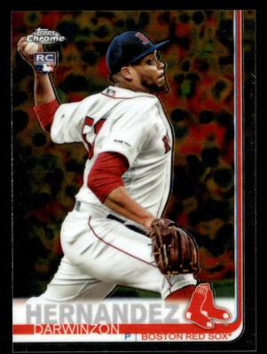 2019 Topps Chrome Update #30 Darwinzon Hernandez Rookie Card Boston Red Sox - Image 1 of 2