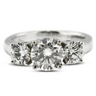 1.34 CT I-VS2 Round Natural Certified Diamonds 18K Gold Classic Engagement Ring