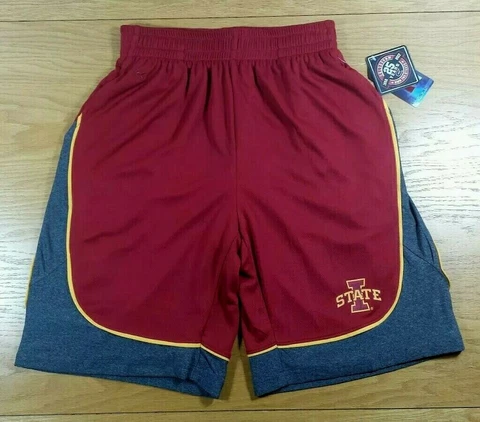 IOWA STATE CYCLONES Polyester Performance Basketball Athletic Shorts Men's Small Cover