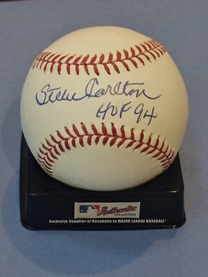 STEVE CARLTON Signed HOF 94 Official MLB Baseball HALL OF FAME PHILLIES Steiner - Image 1 of 2