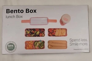 Bento Box Brotdose Set für Erwachsene/Kinder stapelbar 3-lagig grün Tasche, Suppentasse, Neu - Bild 1 von 10