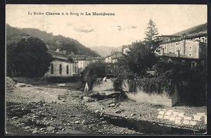CPA Valleraugue, La Riviere Clarou et le Bourg de La Maridorne 1909 - Picture 1 of 2