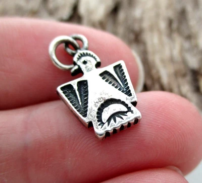 Carolyn Pollack Relios 纯银雷鸟鸟 美洲原住民小饰品 — 第 1/3 张图片