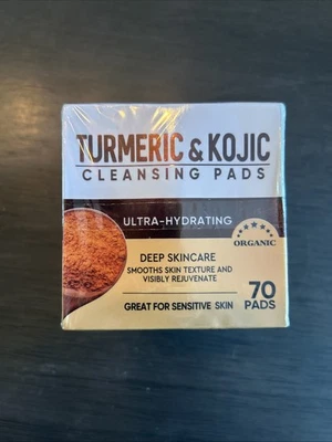 Almohadillas limpiadoras de ácido kójico de cúrcuma 70 quilates iluminar la piel hidratar el acné NUEVO sellado Foto 1 de 2