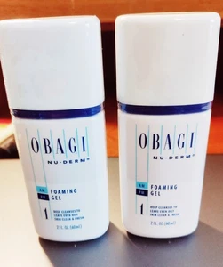 ZWEI Obagi Nu-Derm schäumendes Gel Gesichtsreiniger 2 flüssige Unzen/60 ml Reisegröße KOSTENLOSER VERSAND - Bild 1 von 1