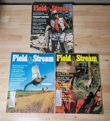 FIELD & STREAM Magazine Lot of 3 Issues - 1975 Vintage - Image 1 of 4