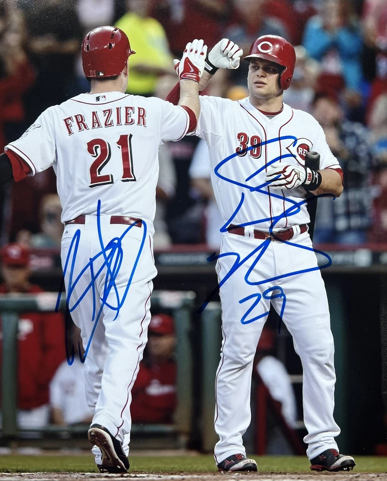 Todd Frazier Devin Mesoraco Signed Autographed 8x10 Photo Cincinnati Reds MLB   - Image 1 of 1
