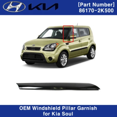 861702K500 OEM parabrisas delantero pilar adorno lado izquierdo del conductor para Kia Soul 12-13 Foto 1 de 2