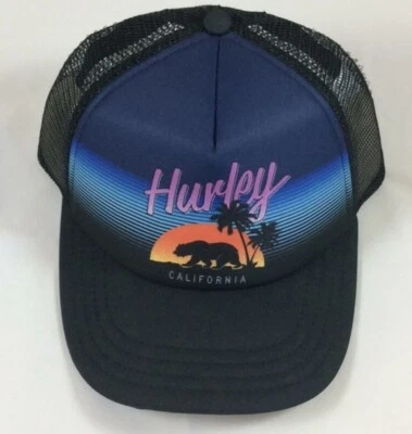 Gorra de camionero HURLEY Destination CALIFORNIA para mujer Snapback malla de espuma Foto 1 de 4