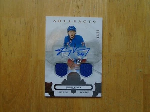Jimmy Vesey 2017-18 Upper Deck Artifacts 43/99 #77 Double Jersey Auto Card - Picture 1 of 4