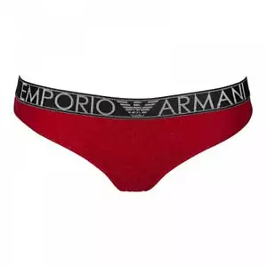 Emporio Armani Underwear Holidays Stardust Stretch Cotton Bikini Brief, Ruby Red - Picture 1 of 4