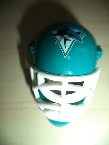 San Jose Sharks Hockey Goalie Mini Helmet Mask Franklin NHL 1.5" Cover