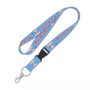 TEXAS RANGERS RETRO LANYARD DETACHABLE BUCKLE NEW WINCRAFT 👀 - Picture 1 of 1