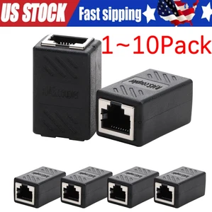 RJ45 Inline Coupler Cat7 Cat6 Cat5e Cat5 Ethernet LAN Network Cable Adapter Lot - Picture 1 of 15